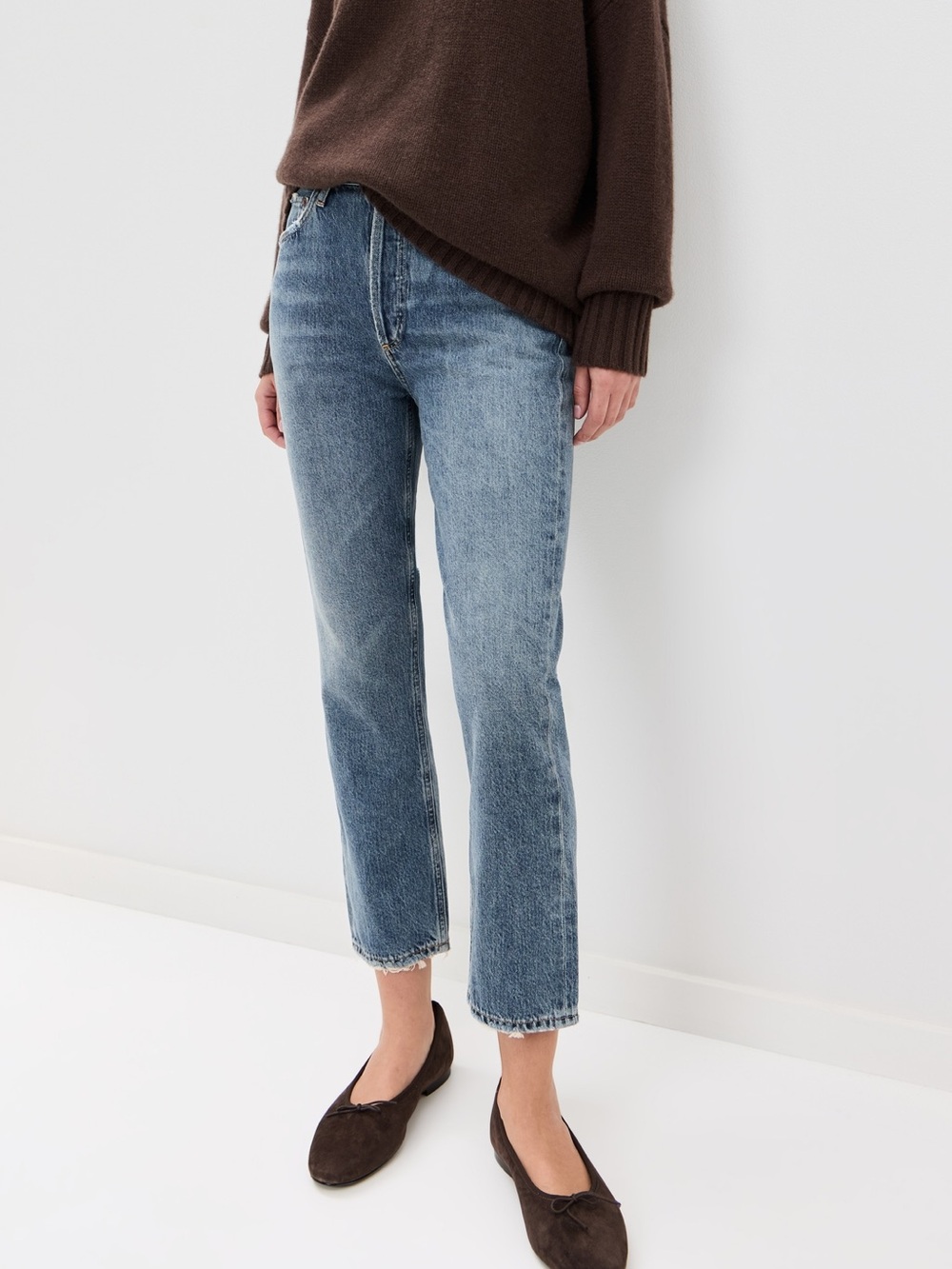 AGOLDE High Rise Straight Crop Jeans sz 30
